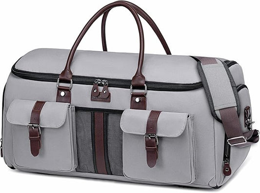 Carry on Garment Bag for Travel, Convertible Garment Duffle Bags for Men Women - 2 in 1 Hanging Suitcase Suit Travel Bags with Shoe Compartment