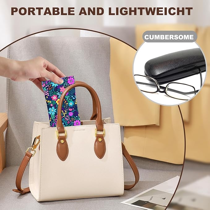 Anikathy 2Pcs Sunglass Eyeglass Glasses Case Soft PU Leather with Cleaning Cloth Cute Glasses Pouch Bag for Men Women Girs