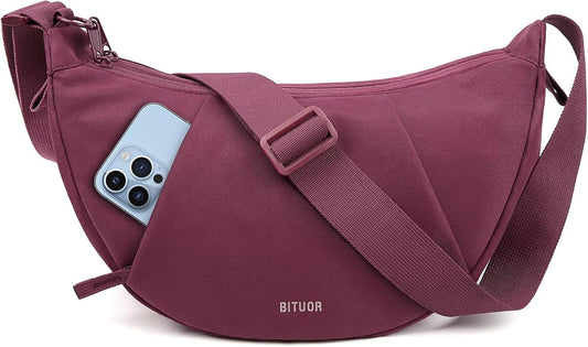 Crossbody Bag Lightweight Water Resistant Shoulder Bag Anti-Theft Handbag for Travel Daily Work Shopping