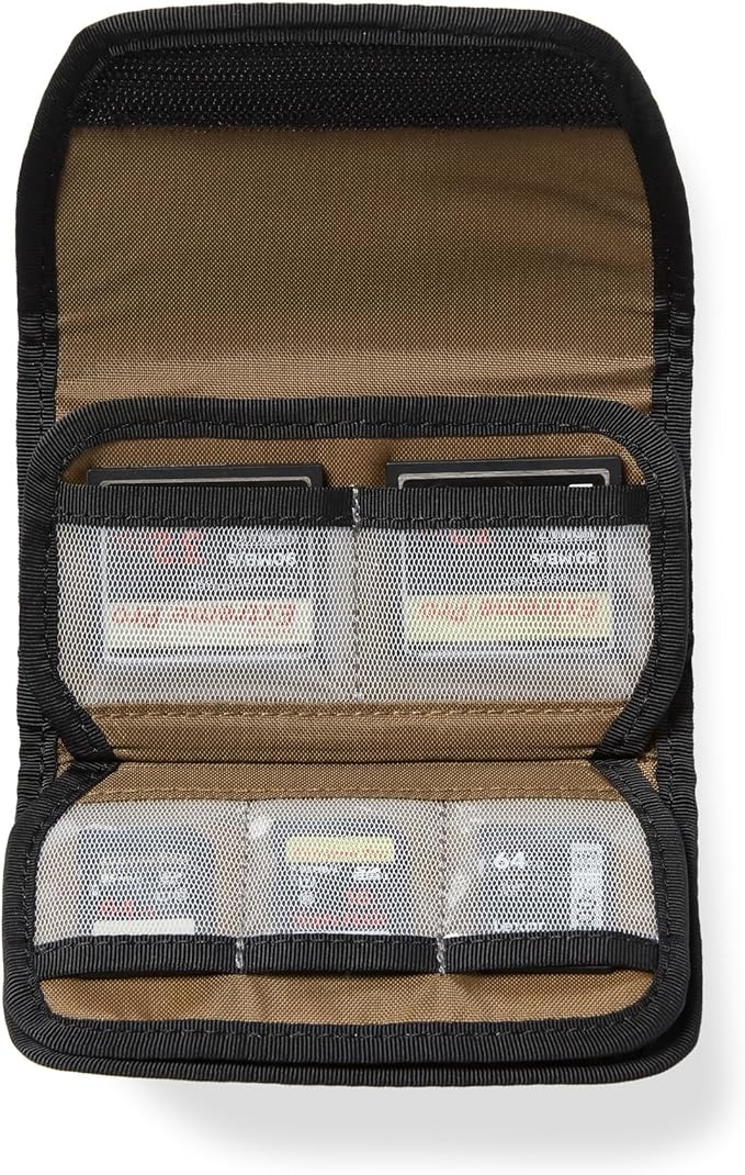 NOMATIC McKinnon Memory Card Case - Durable SD Memory Card Holder, Fits 6 SD & 2 C-Fast Cards with Zipper Pocket for Mini-SD