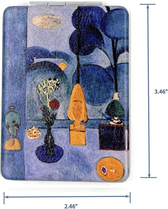 Harmony in Blue Mirror Compact Magnifying French Artist Print Gifts Travel Mirrors for Purses Handheld Merch for Fauvism Fans