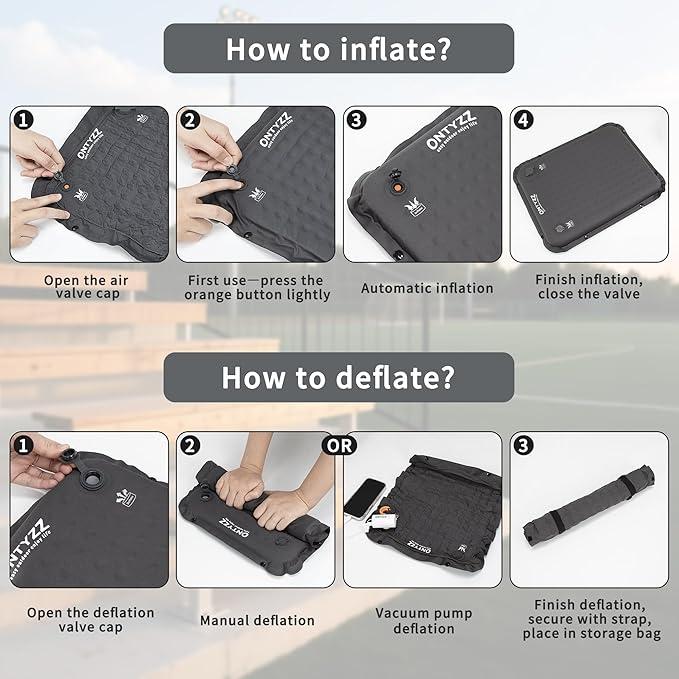 ONTYZZ Inflatable Seat Cushion Lightweight Airplane Seat Cushion Stadium Seat Travel Cushion for Climbing Hiking Office Airplane