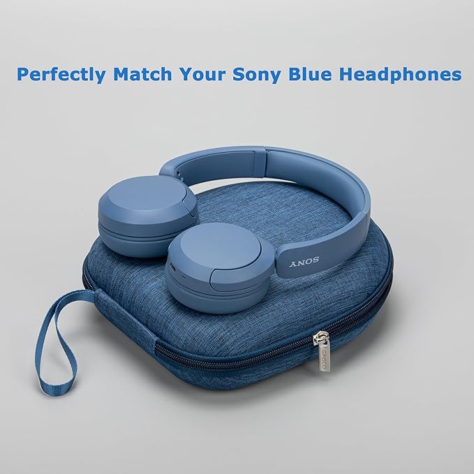 Ginsco Universal Headphone Case Compatible with JBL Tune 510BT 720BT, Sony WH-CH 720N/WH-CH520, with Bose/JBL/Soundcore Life Q20i Q30/BERIBES/TOZO/KVIDIO etc Wireless Headphones (Blue)
