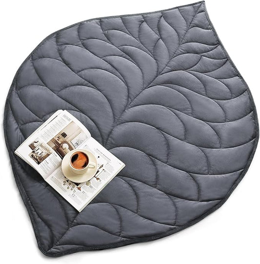 Kaisa Weighted Blanket for Adults (10 lbs, 60" x 78"), Soft Heavy Blanket Machine Washable, Queen Size Weighted Blankets with Glass Beads for Stress Relief and Sleep Promotion,Grey