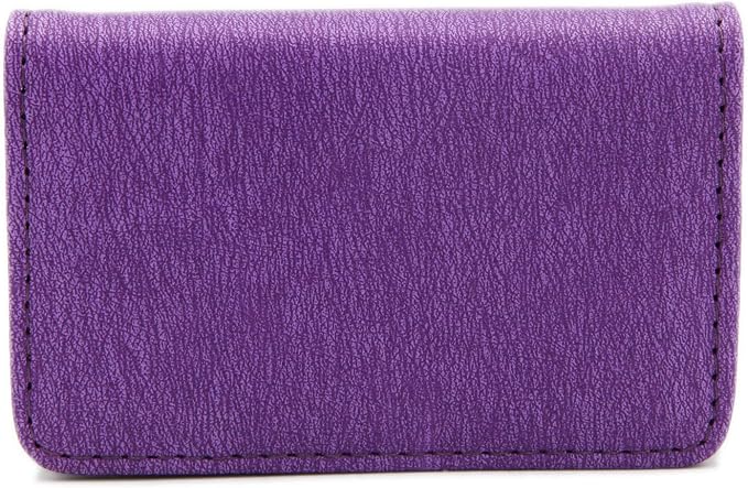 RFID Blocking Wallet - Minimalist Leather Business Credit Card Holder - Purple2