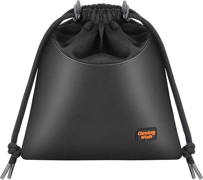 Over-Ear Headphone Storage Bag, Lightweight Headphones Carrying Pouch Travel Headset Case Bag Thicker Fur Lining & Super Soft Leather for Overhead Headphones Gaming Headsets (Large Black)