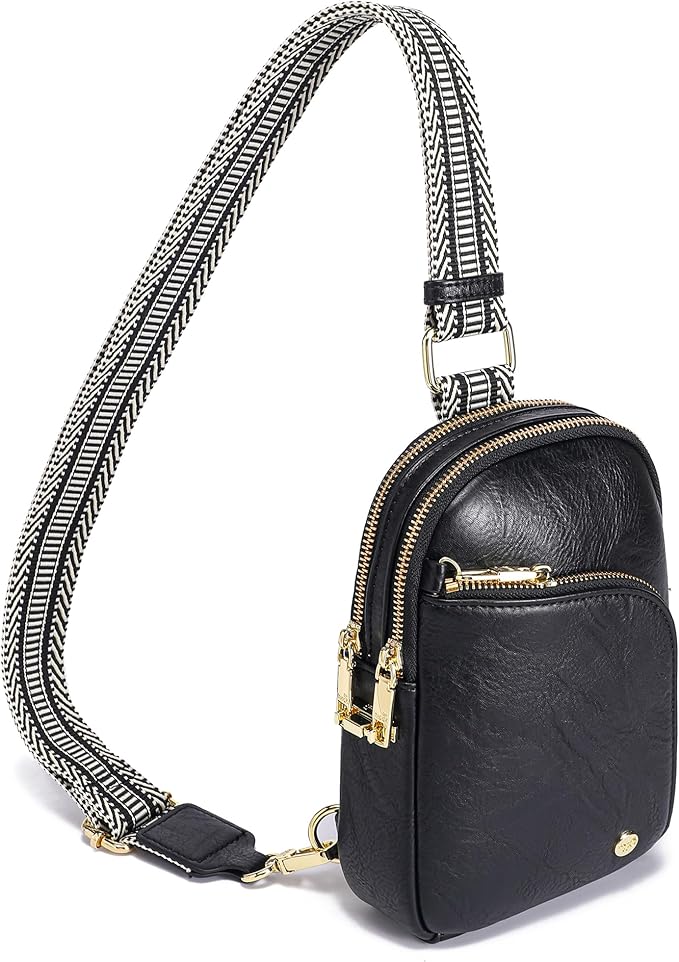 INICAT RFID Blocking Sling Bag, Anti Theft Crossbody Bag for Women Compact Travel Purses Leather