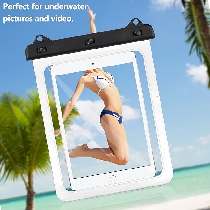 AICase Universal iPad Waterproof, Dry Bag Pouch for iPad Pro 10.5, New iPad 9.7 2017/2018, iPad Pro 9.7, iPad Air/Air 2, Tablets up to 11.5 Inch (Black)