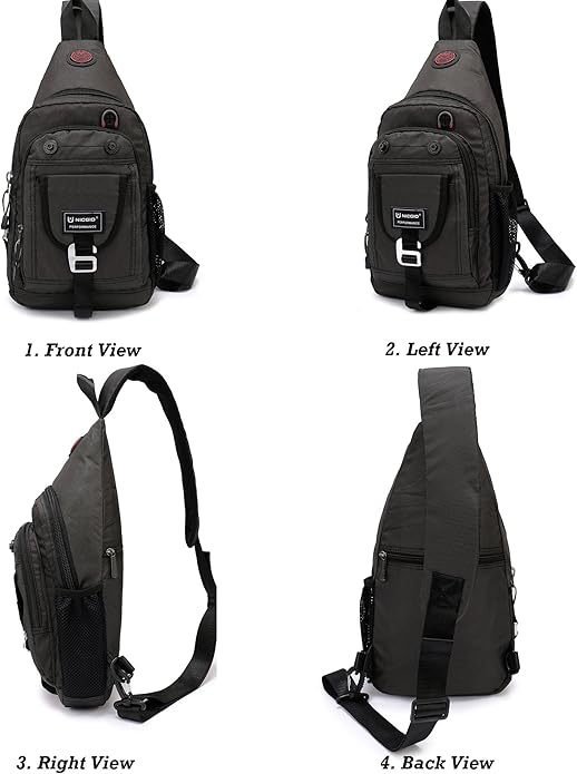 NICGID Sling Bag Chest Shoulder Backpack Crossbody Bags for Tablet Laptop Outdoor Hiking Men Women