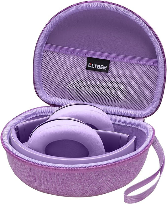 Headphone Case Compatible with Beats Studio Pro/Solo 4 / Studio 3 / Solo 3 / Picun B8 / BERIBES/JLab JBuds Lux ANC Wireless Bluetooth Noise Cancelling Headphones, Purple(Case Only)