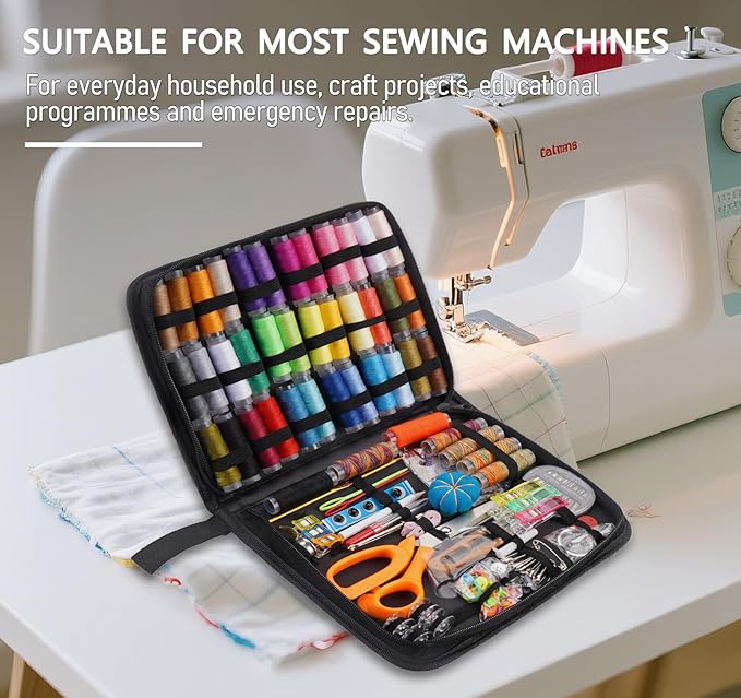 StiVerse 189 Pcs Sewing Kit for Adults, Beginners, 43 Color Needle and Thread kit, Mom Grandma Women Professional Sewing, Supplies Accessories for Travel Worker, Emergency, DIY and Home