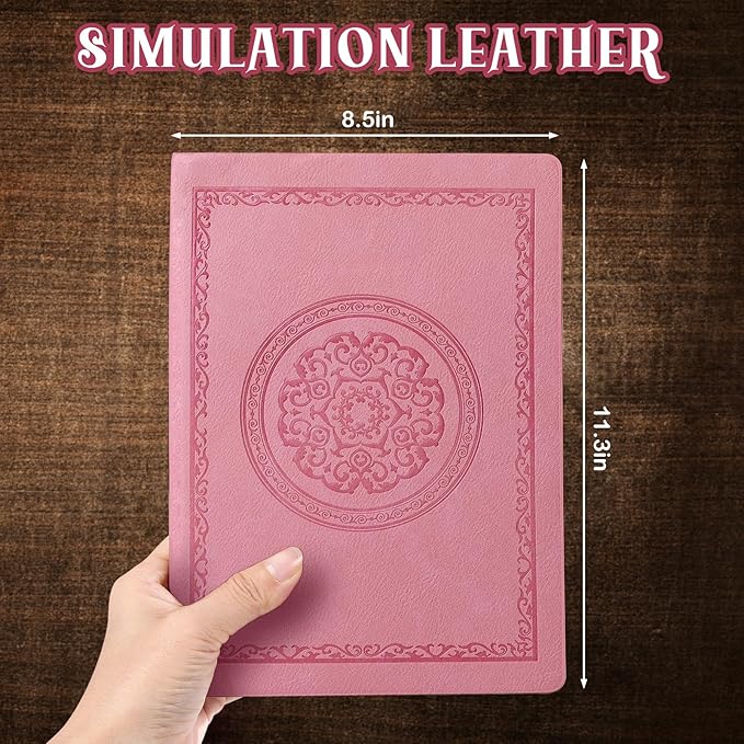 Fetinar 2026 Leather Vintage Journal Notebook,300 Pages,Leather Softcover Lined Journal Notebooks for Women Men,Notebook Journals for Writing Travel,Business,Office,8.5'' X 11.3''