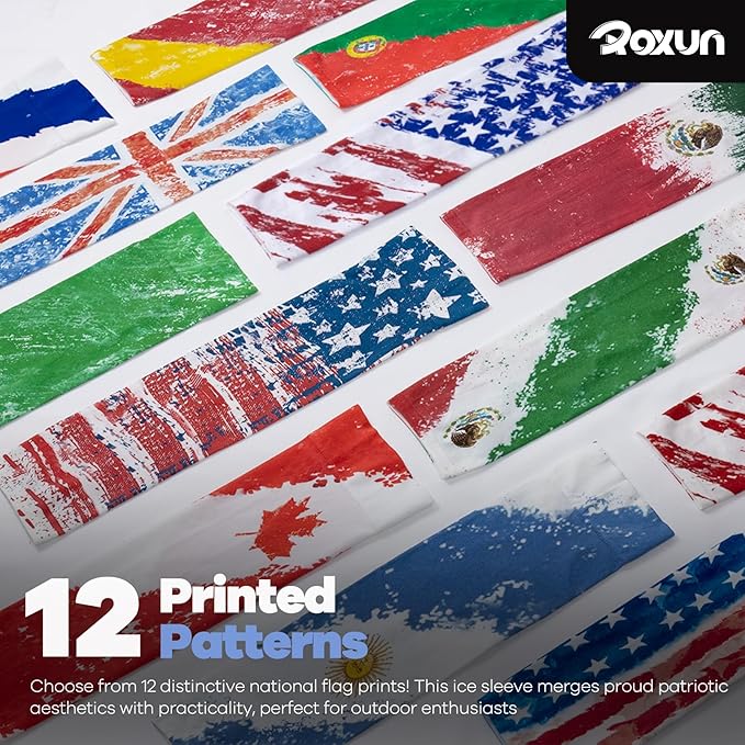 ROXUN Arm Sleeves, Cooling UV Sun Protection Sports Compression for Men/Women