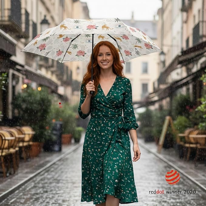 Knirps US.050 Ultra Light Pocket Size Manual Rain Umbrella with Carrying Case