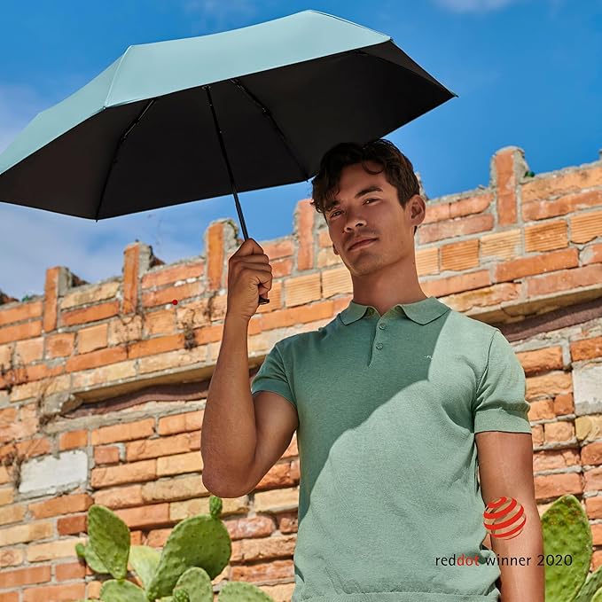 Knirps US.050 Ultra Light Pocket Size Manual Rain Umbrella with Carrying Case