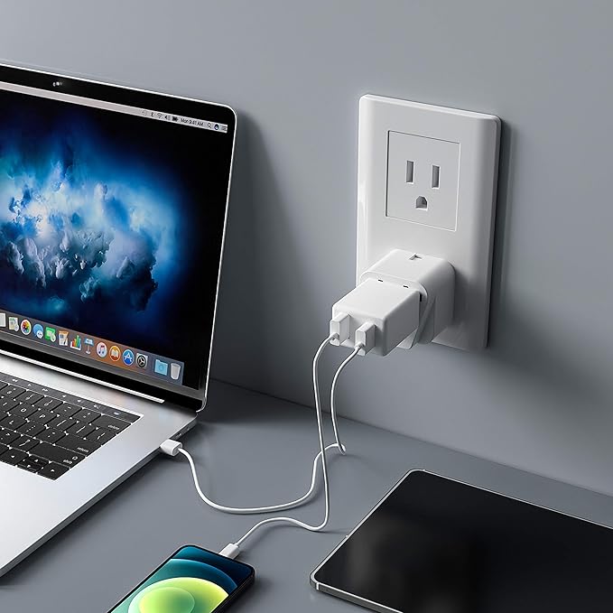 Bates- Universal Travel Plug Adapter, 2 Pack, Converts EU/UK/AU/Asia Plugs to USA Outlet, Europe to US Plug Adapter, UK to US Outlet, Compact Design for Home, Office