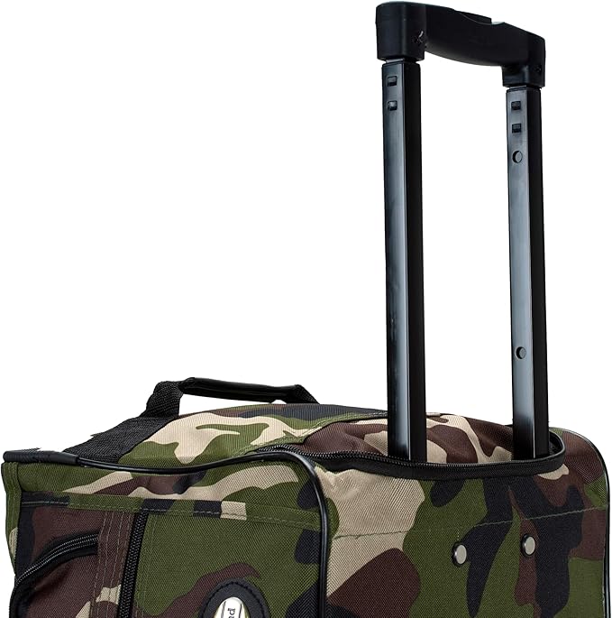 Rockland Rolling Duffel Bag, Black, 22"