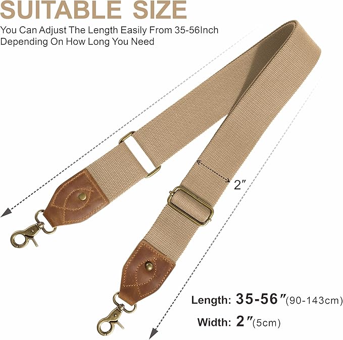 Nefelibata Purse Strap-2"Crazy Horse Leather Bag Strap Adjustable Replacement,Retro Jacquard Embroidery Crossbody Straps
