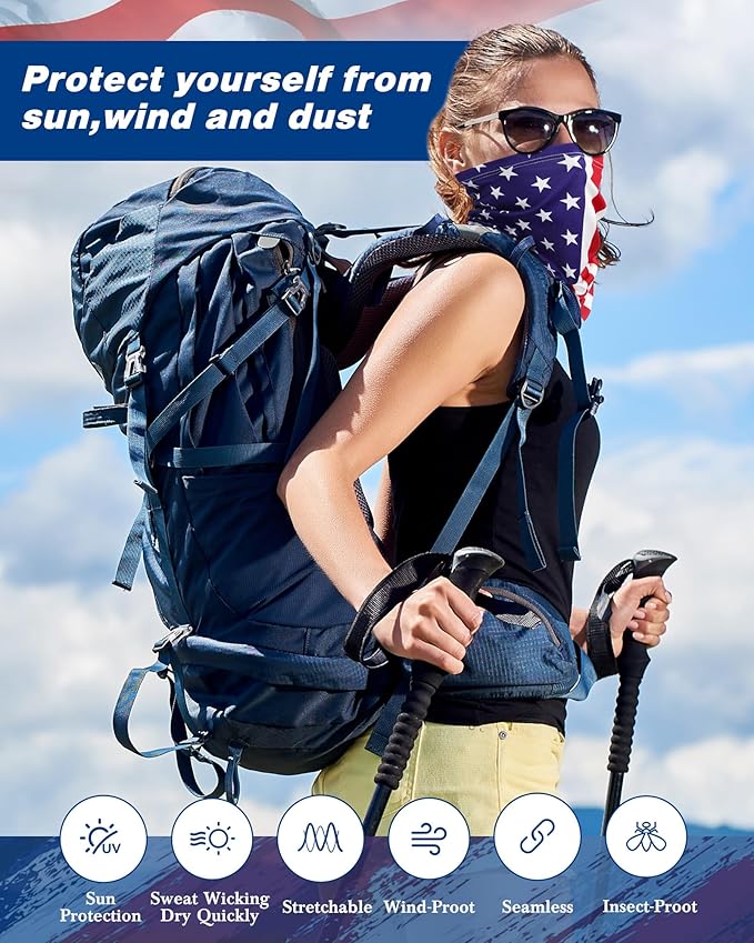 Cuffbow 12 Pack Neck Gaiters Face Mask Balaclava for Men Women Cooling Neck Gaiter Summer UV Protection Scarf