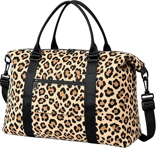 TOPBAG Travel Duffle Bag, Waterproof Weekender Carry On Tote Bags for Women, Sport Gym Bag for Men, Hospital Bag for Labor and Delivery, Overnight Luggage Bag with Trolley Sleeve Coral Pink