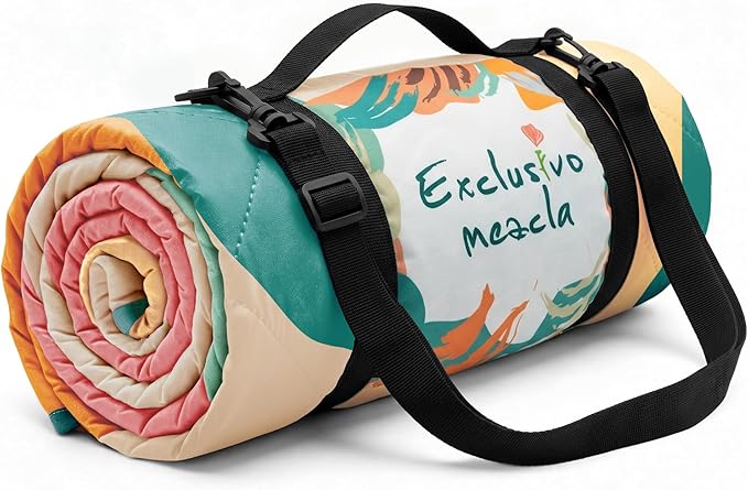 Exclusivo Mezcla Extra Large Waterproof Picnic Blankets 3 Layer, Sandproof and Foldable Outdoor Blanket for Beach Camping, Park and Travel
