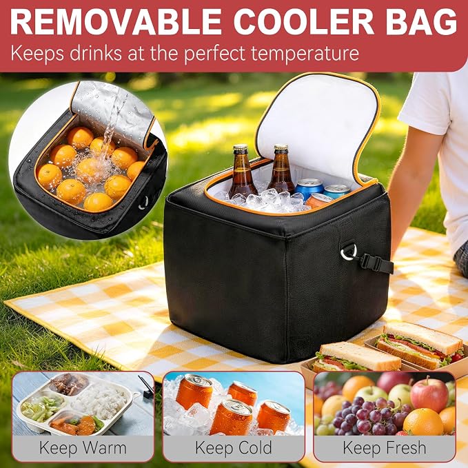 sevgili XL Heavy-Duty Trunk Organizer – Reinforced SUV & Truck Cargo Storage with 6 Adjustable Compartments, Trunk Organizer with Cooler, collapsible Large Trunk Organizer for Car with Cover