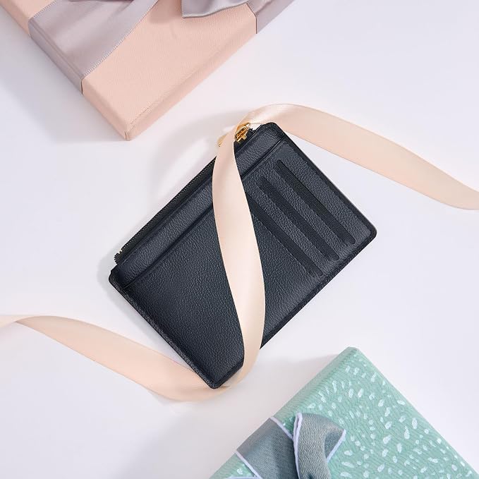Tipmile Business Credit Card Holder for Men, Slim RFID Blocking Wallet, Small Minimalist Pocket Wallet, Mens Gift, Vintage Black