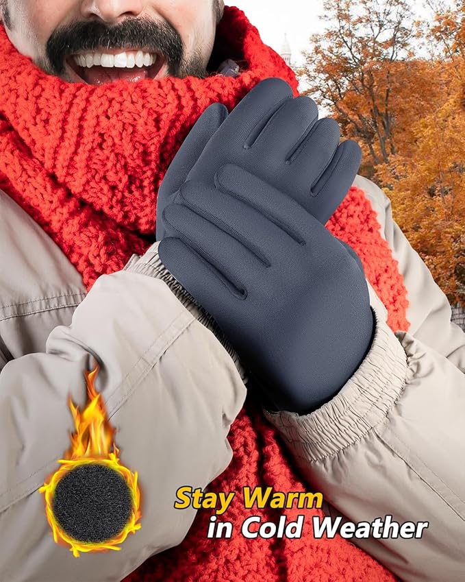 FEWTUR Winter Waterproof Gloves for Women and Men - Thermal Gloves with Touchscreen Fingers, Warm Gloves for Running, Bike and Hiking Cold Weather