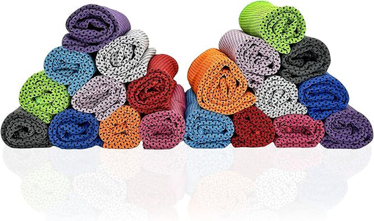 20 Packs Cooling Towels, Microfiber Ice Towel Bulk, Cooling Towels for Neck and Face, Soft Breathable Sweat Towel for Sports, Yoga, Golf, Gym, Travel, Camping, Workout & More Activities