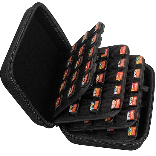 ButterFox 120 Switch Game Case for Nintendo Switch, Switch Game Card Storage Holder or SD Memory Card Case (120 Black)