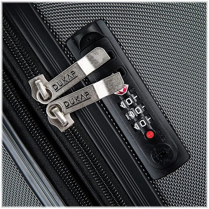 DUKAP INTELY Hardside Luggage Set with Spinner Wheel | Spacious Traveling Suitcase, Travel Suitcases with TSA Lock and Ergonomic GEL Handle | 2 Piece Set (20"/32") | Grey