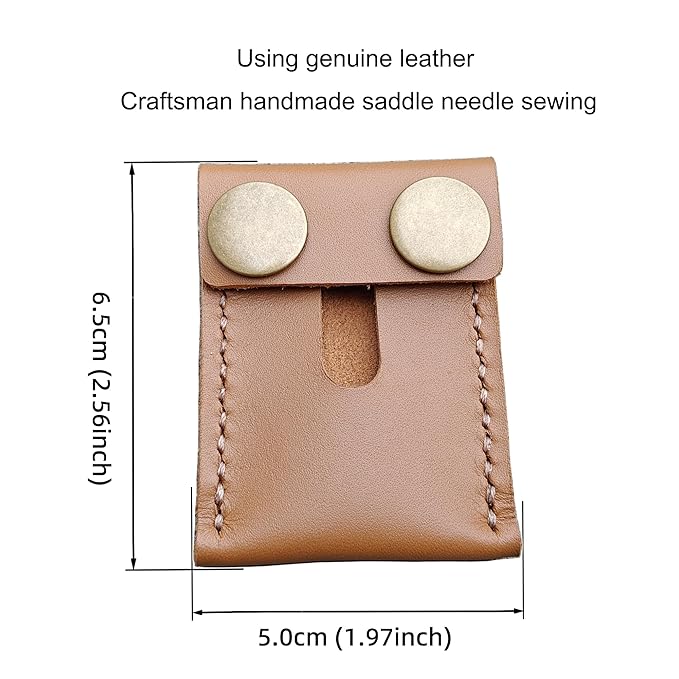 Handmade Leather Safety Razor Cover, Double Edge Head Case, Travel Protection Accessory (Yellow)