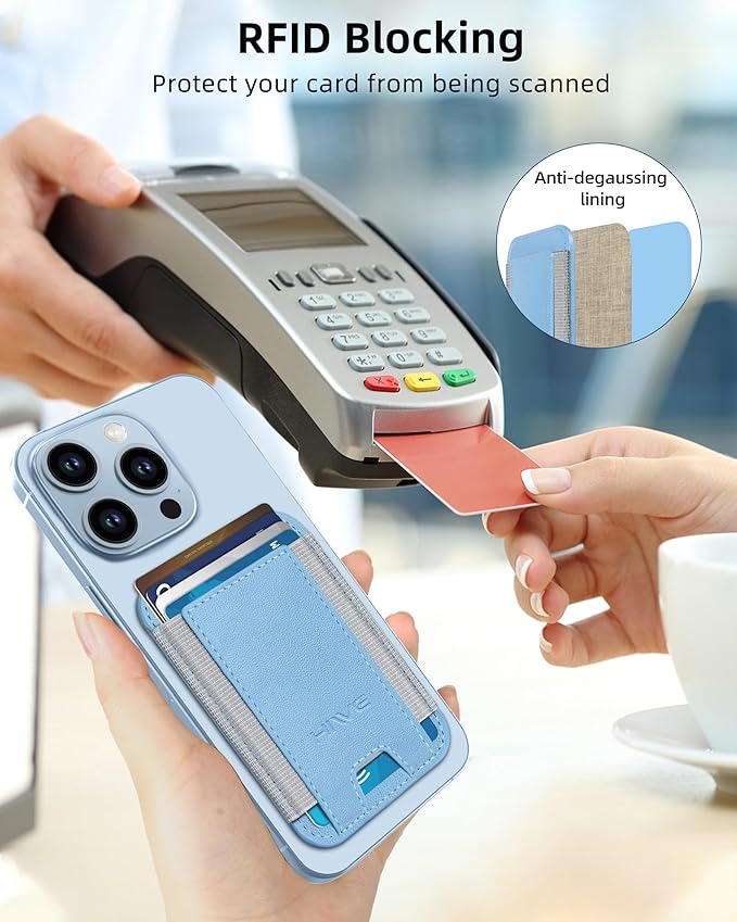 HiWe for MagSafe Wallet: 7-Card Holder, RFID Blocking, Strong Magnet for iPhone 12-17 Series, Slim, 1 Slot