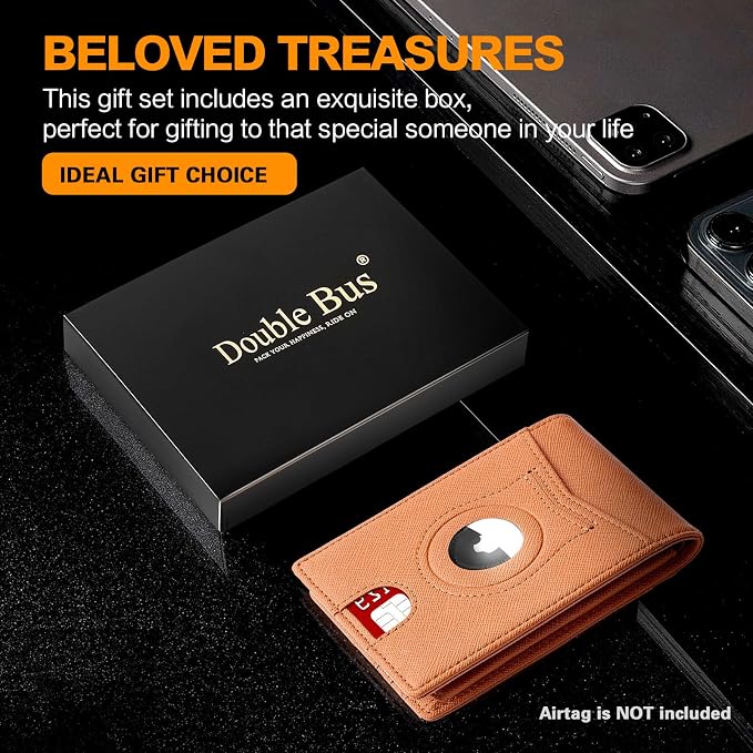 Wallet for Men Slim RFID Blocking Bifold Carbon Fiber,Minimalist Small Compact Front Pocket Credit Card Holder,Thin Mens Leather Wallets Smart Security With 2 ID windows 1 Cash (Cross Brown)