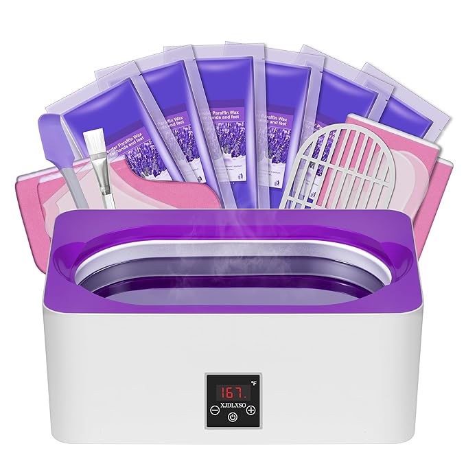 Paraffin Wax Machine for Hand and Feet - 4000ml Large Capacity Wax Warmer Full Kit with Gloves & Booties, Professional Hot Wax Paraffin Machine for Spa