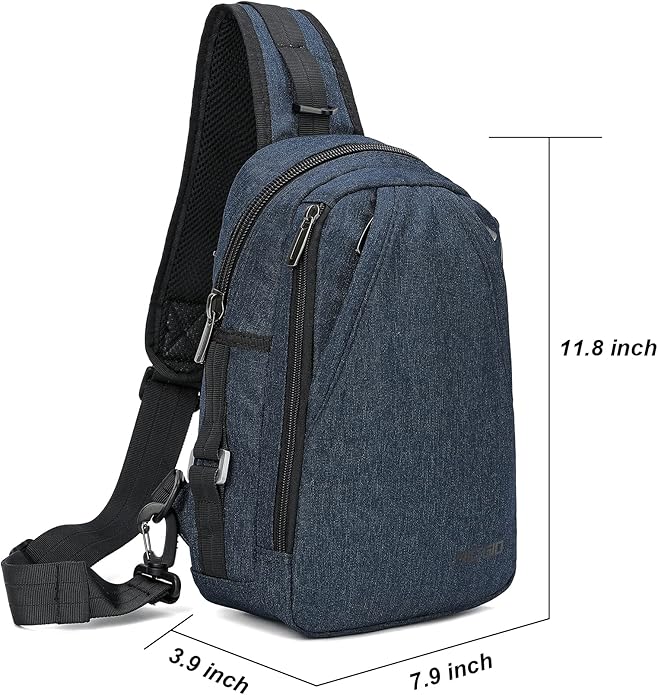 NICGID Sling Bag Chest Shoulder Backpack Crossbody Bags for Tablet Laptop Outdoor Hiking Men Women