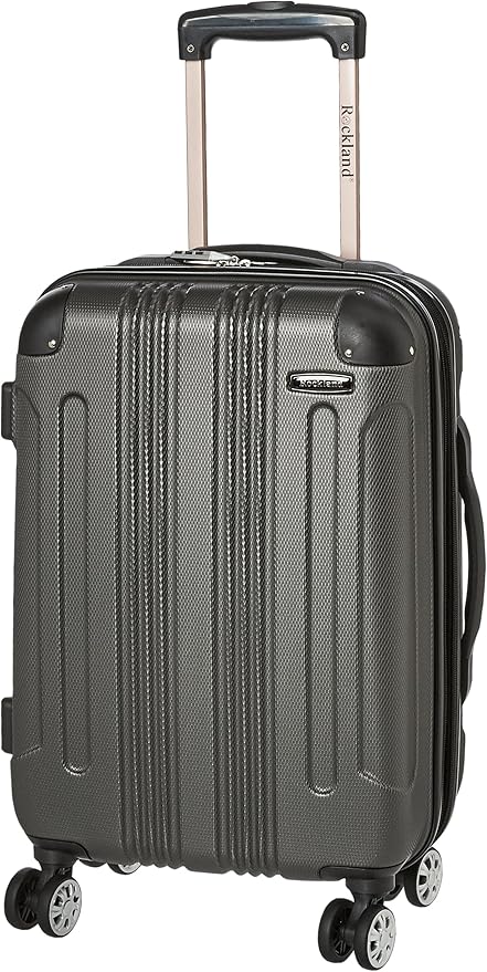 Rockland London Hardside Spinner Wheel Luggage, Carry-On 20", Grey