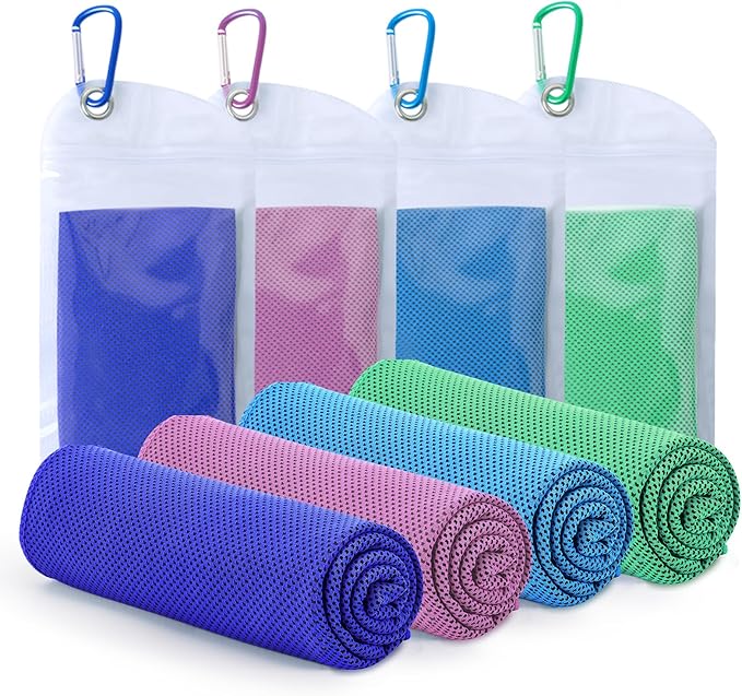 Cooling Towels for Neck and Face - Soft Breathable Chilly Towel, Sweat Wraps, Cool Rags Quick Dry Towel for Hot Weather, Workout, Sports, Yoga, Gym, Hiking, Running, Trips, Golf