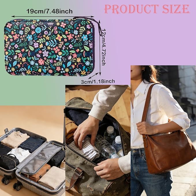 Bobode 130PCS Travel Hand Sewing Kit with Needle and Thread Set | Printing Floral Pattern Sewing Kit,Professional Basic Sewing Supplies for Adults,Emergency and Home Beginners