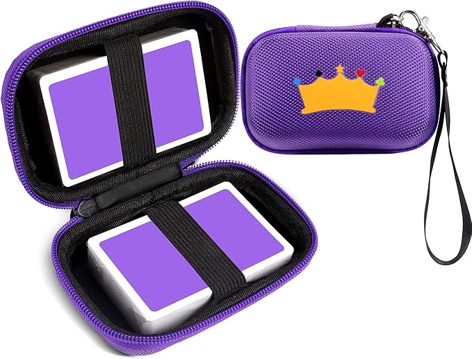 Travel Card Game Case Compatible with Card Games Set, Card Case Compatible with UNO Game Card Holder, (Not Including Cards) (Purple)