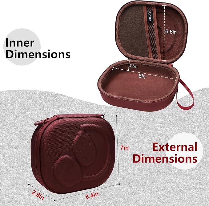 LTGEM Case Compatible with JBL Tune 770NC / 510BT / 720BT / 520BT / 520C / 670NC, for JBL Live 770NC / 670NC / 680NC / 780NC Headphones, Claret