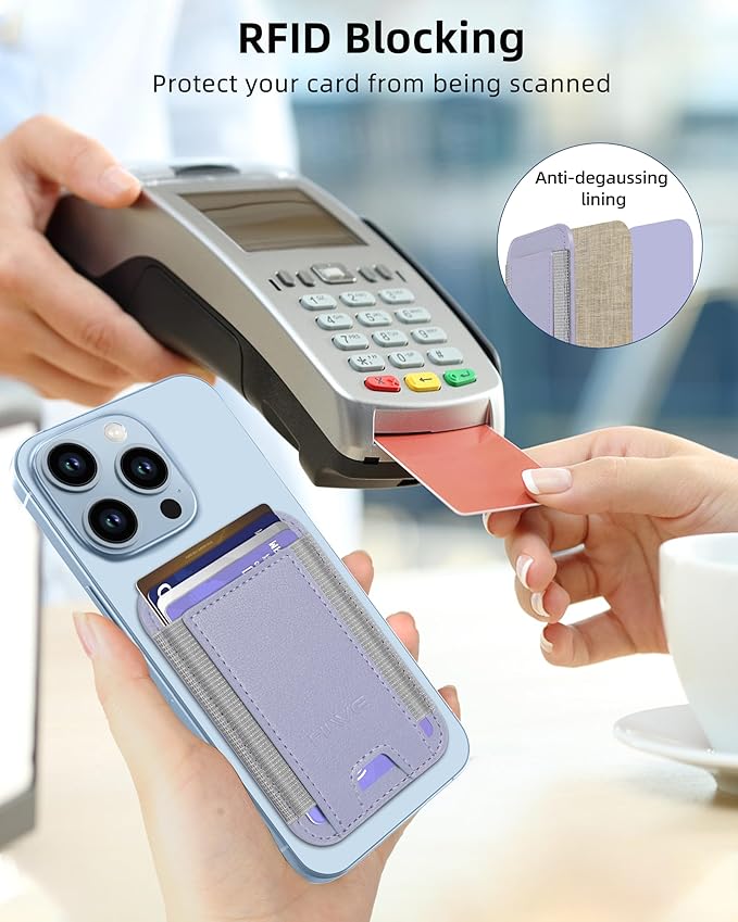 HiWe for MagSafe Wallet: 7-Card Holder, RFID Blocking, Strong Magnet for iPhone 12-17 Series, Slim, 1 Slot