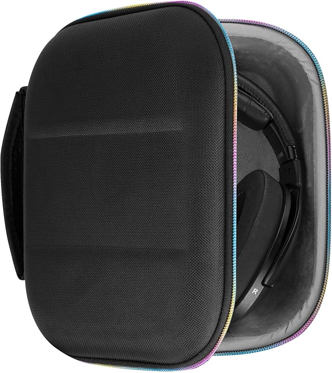 Geekria Shield Headphones Case Compatible with Sennheiser HD400PRO, HD560S, HD598, HD 599SE, HD280PRO, HD 600, Replacement Hard Shell Travel Carrying Bag with Cable Storage (RGB)