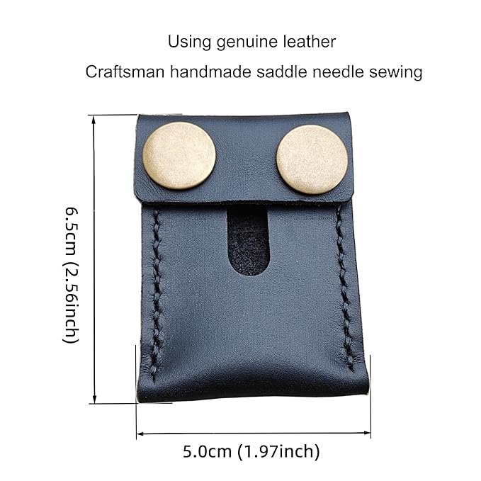 Handmade Leather Safety Razor Cover, Double Edge Head Case, Travel Protection Accessory (Black)