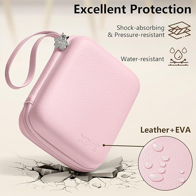 Charger Case for Macbook, Portable Tech Electronic Organizer Bag, Small Travel Storage Pouch for Laptop Accessories, MacBook Power Adapter, Charging Cords, USB Drives, Power Bank (Pink, L)