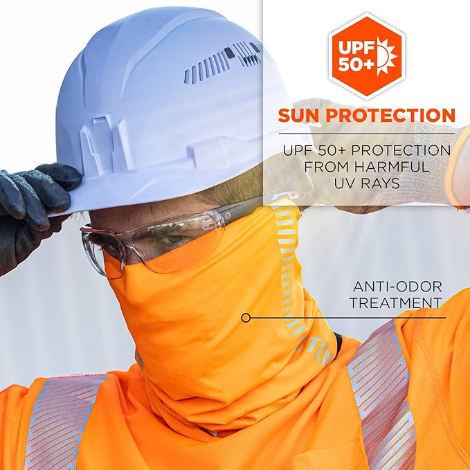 Ergodyne Chill-Its 6487 Cooling Neck Gaiter, Multiple Ways to Wear Headband or Face Mask