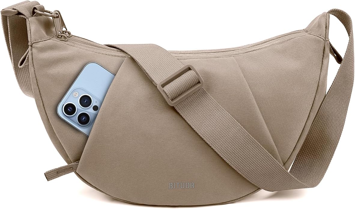 Crossbody Bag Lightweight Water Resistant Shoulder Bag Anti-Theft Handbag for Travel Daily Work Shopping