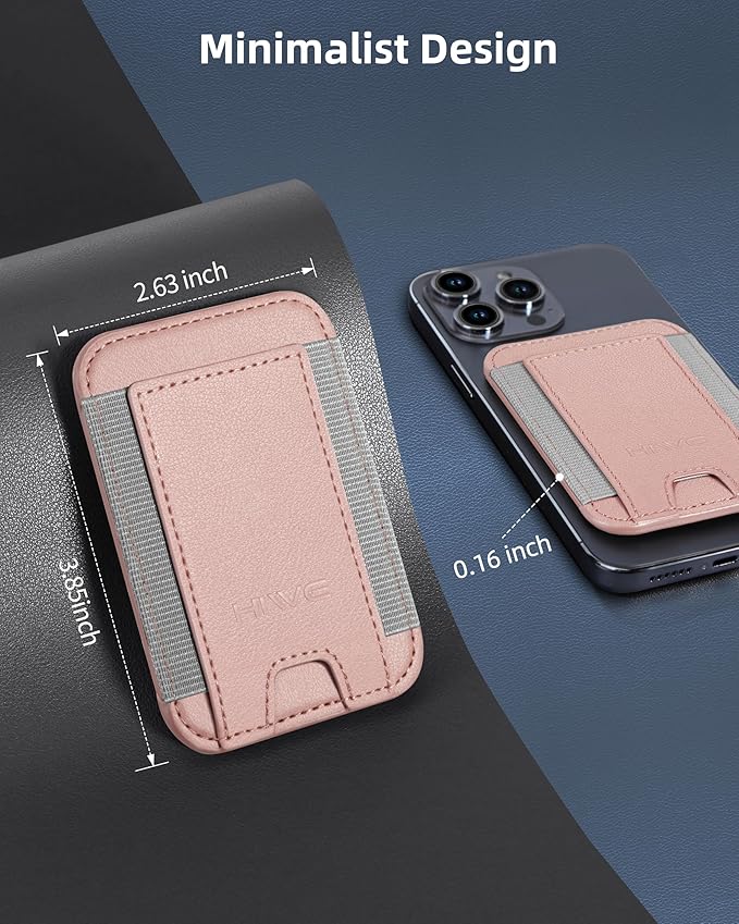 HiWe for MagSafe Wallet: 7-Card Holder, RFID Blocking, Strong Magnet for iPhone 12-17 Series, Slim, 1 Slot