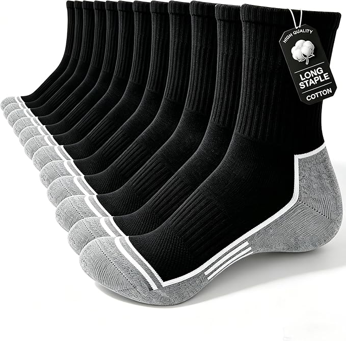 Urban Virgin Men Athletic Quarter Running Compression Socks Cotton Cushioned Athletic Ankle Moisture Wicking Socks Women