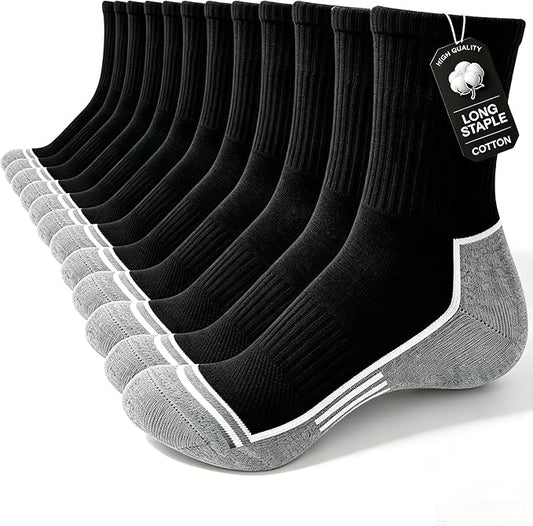Urban Virgin Men Athletic Quarter Running Compression Socks Cotton Cushioned Athletic Ankle Moisture Wicking Socks Women